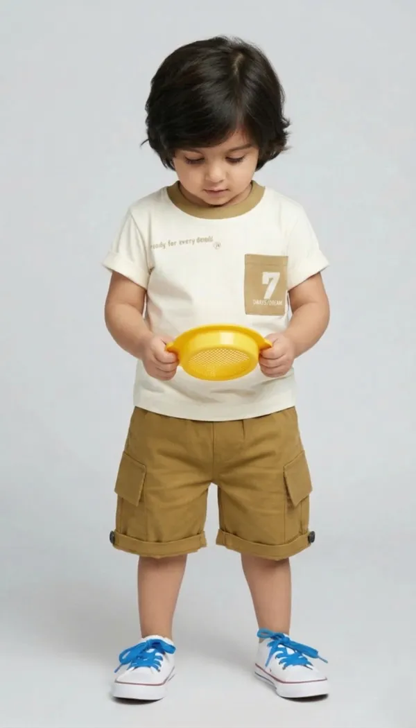 Mini_Mood_Summer_Set-_Half_Sleeve_T-shirt_with_7_and_text_print_&_Short_Set_-_Multi_Colour