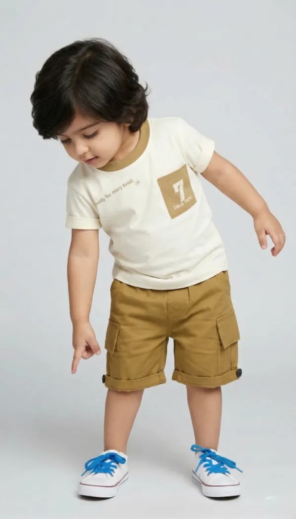 Mini_Mood_Summer_Set-_Half_Sleeve_T-shirt_with_7_and_text_print_&_Short_Set_-_Multi_Colour