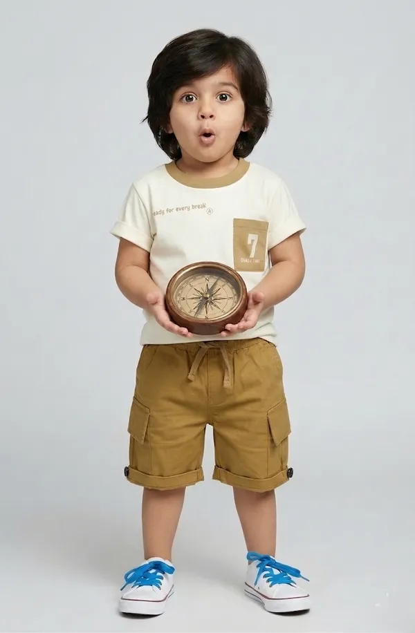 Mini_Mood_Summer_Set-_Half_Sleeve_T-shirt_with_7_and_text_print_&_Short_Set_-_Multi_Colour