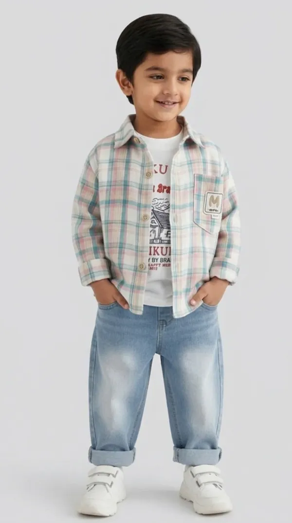 Pink_White_Cotton_Checks_Full_Sleeves_Shirt,_Printed_Tshirt_And_Jeans