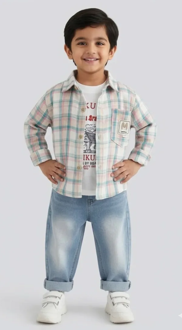 Pink_White_Cotton_Checks_Full_Sleeves_Shirt,_Printed_Tshirt_And_Jeans