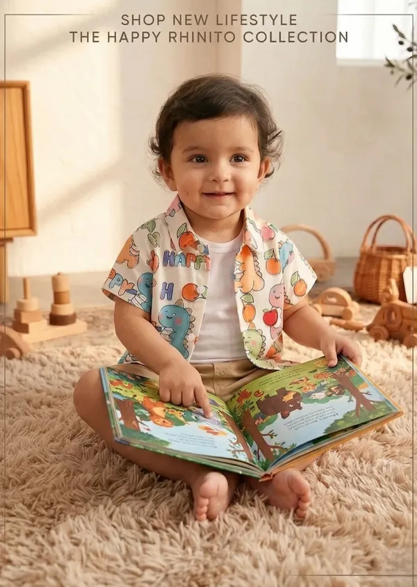 Rhiito_Toddler_Boys�_Dinosaur_Print_Shirt_&_Khaki_Shorts_Set