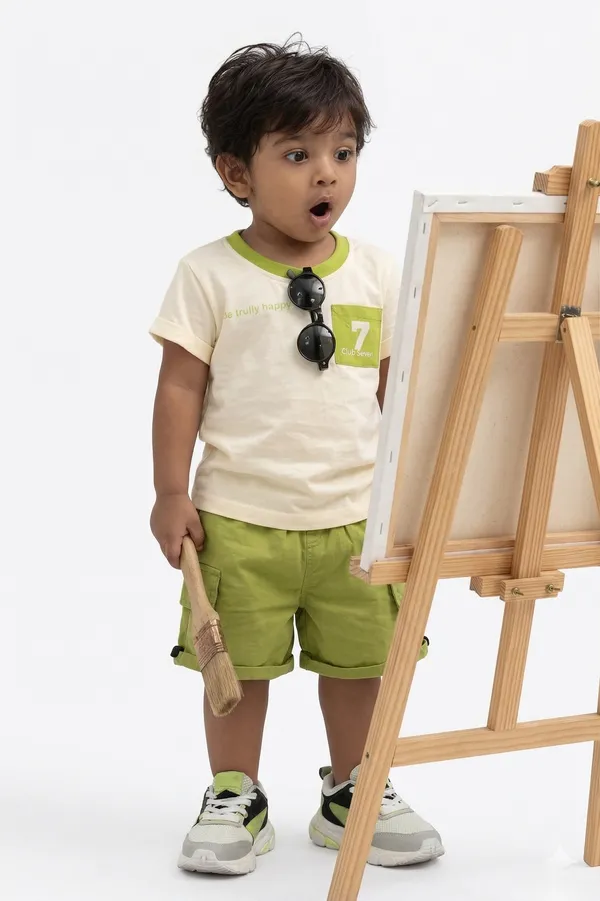 Mini_Mood_Summer_Set-_Half_Sleeve_T-shirt_with_7_and_text_print_&_Short_Set_-_Multi_Colour