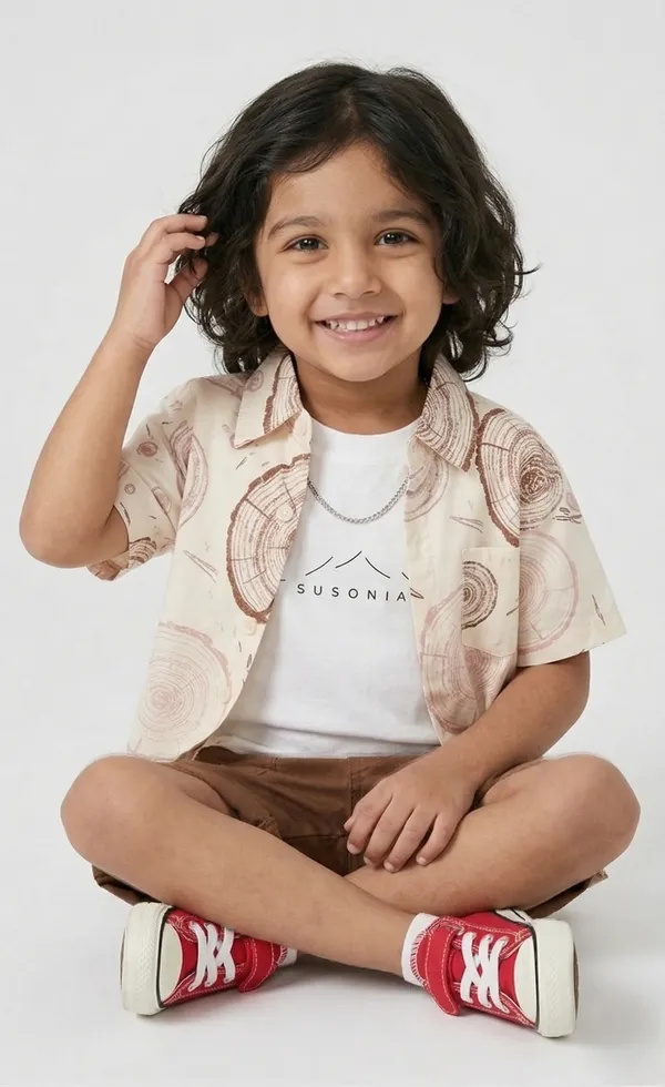 Elegant_Blush_Summer_Half_Sleeves_Printed_Shirt_&_Short_With_Inner_Tee_Multicolour_Set