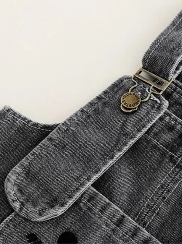White_Cotton_&_Denim_Dungarees