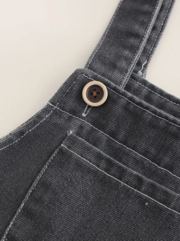 White_Cotton_&_Denim_Dungarees