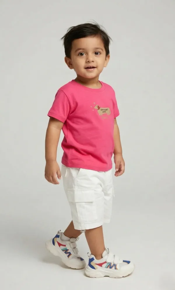 Rhinito_Single_Jersey_Knit_Half_Sleeves_T-Shirt_with_Animal_Text_Print_&_Text_Print_-_Prink_&_White_colour