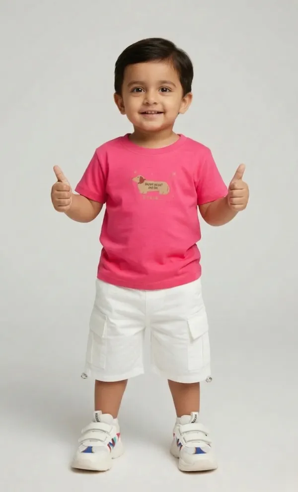 Rhinito_Single_Jersey_Knit_Half_Sleeves_T-Shirt_with_Animal_Text_Print_&_Text_Print_-_Prink_&_White_colour