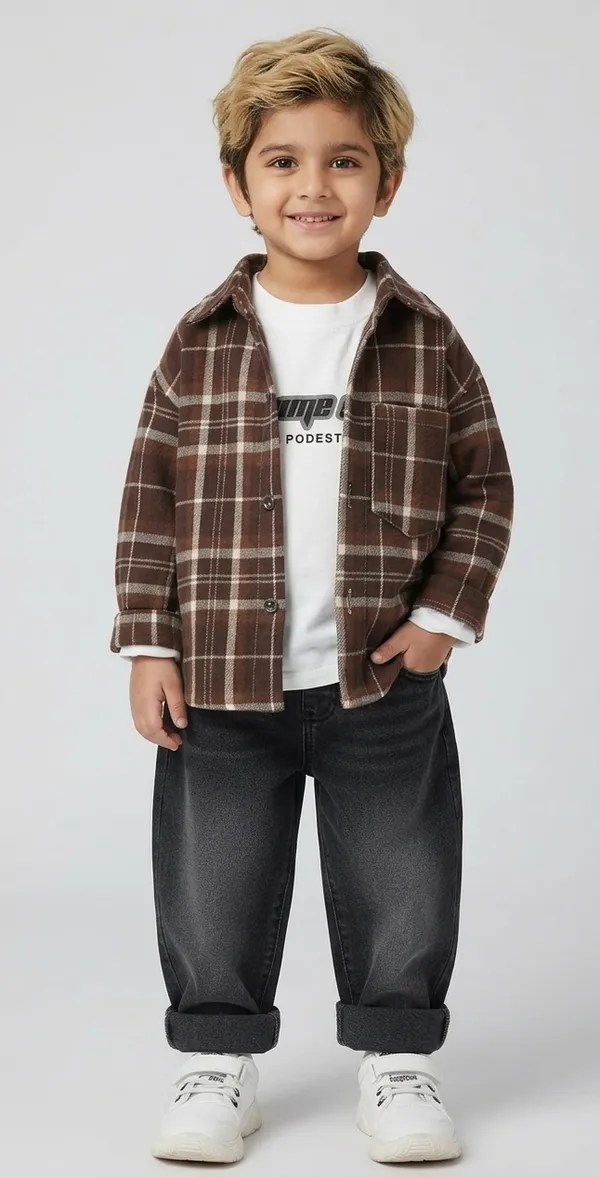 Dark_Brown_Trendcraft_Waffle_Pullover_Denim_Pair