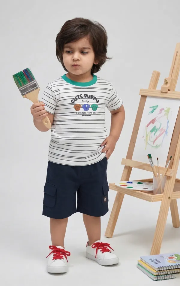 Tiny_Trend_-Half_Sleeves_T-Shirt_with_Cute_Puppy,_Dog_Faces_Printed_&_Short_Set_Multi_colour