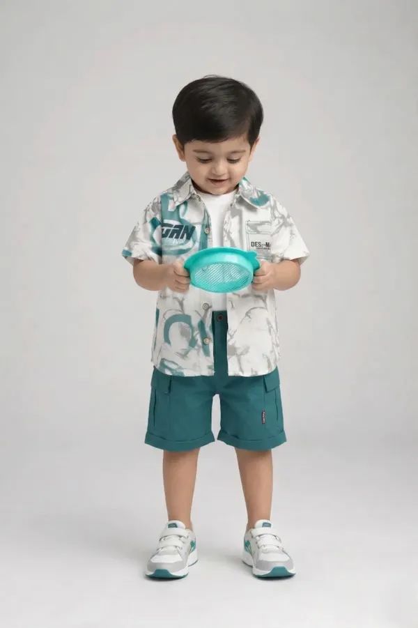 Rhinito_Woven_Bold_half_Sleeves_Printed_Shirt_&_Cargo_Shorts_With_Inner_Tee_-_Multicolor_set