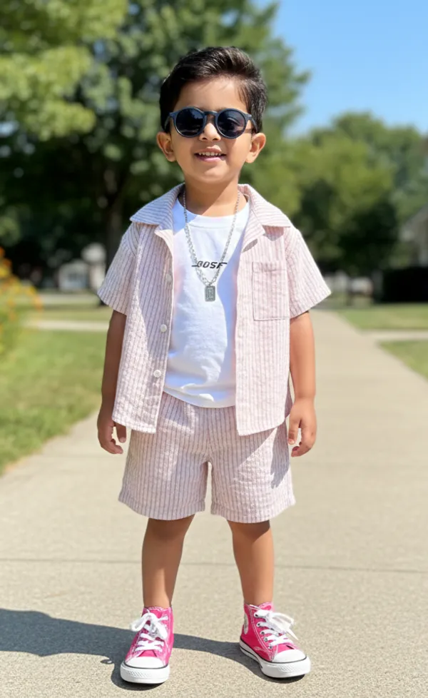 Tiny_Trend_Woven_Half_Sleeves_Shirt_&_Short_With_Inner_Tee_Multicolor_Set