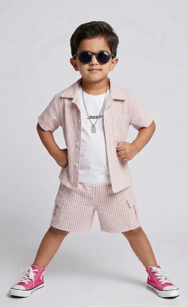 Tiny_Trend_Woven_Half_Sleeves_Shirt_&_Short_With_Inner_Tee_Multicolor_Set