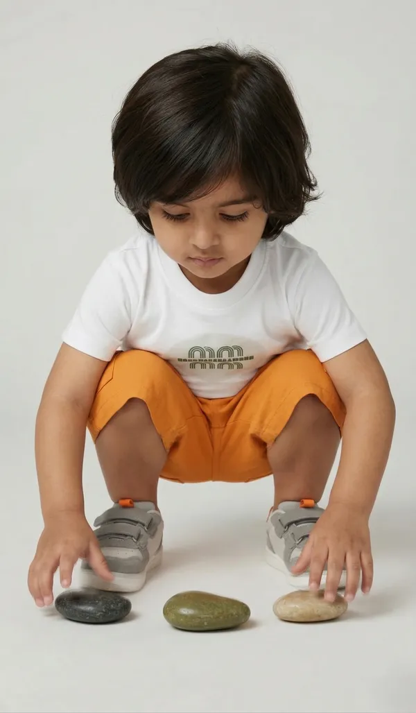 Rhinito_Single_Jersey_Knit_Half_Sleeves__T-Shirt_with_text_print_&_Shorts_Set_-_White_&_Orange