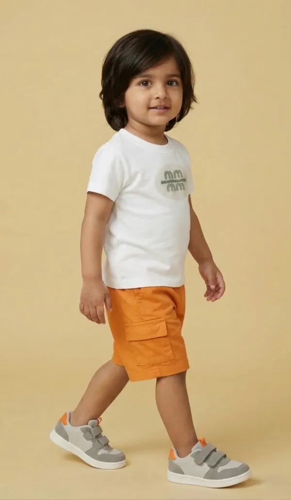 Rhinito_Single_Jersey_Knit_Half_Sleeves__T-Shirt_with_text_print_&_Shorts_Set_-_White_&_Orange