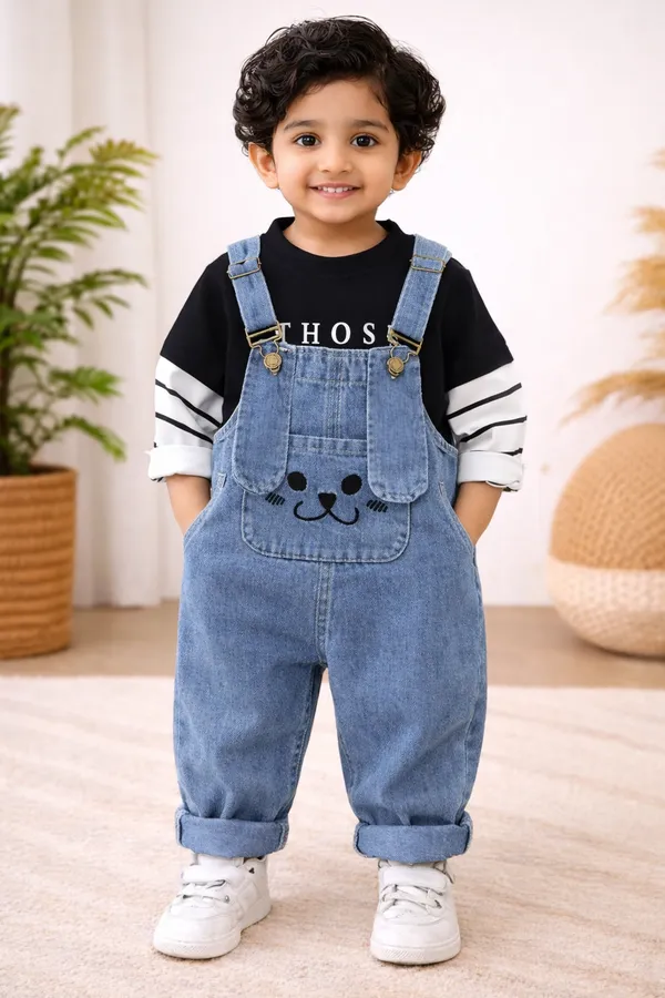 Black_&_White_Cotton_&_Denim_Dungarees
