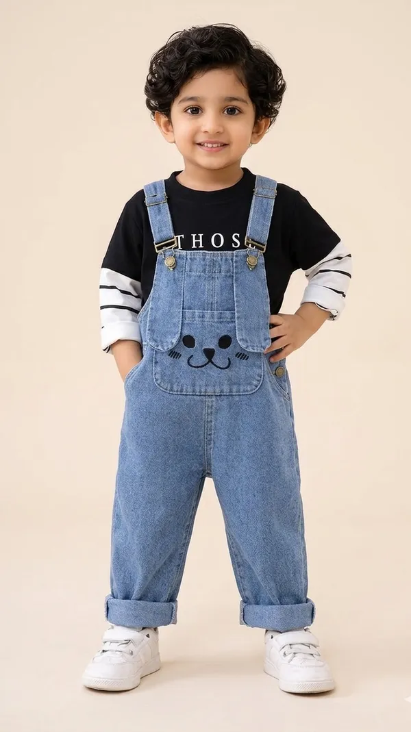 Black_&_White_Cotton_&_Denim_Dungarees
