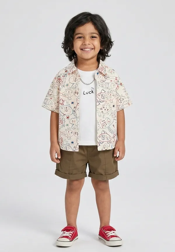 Elegant_Blush_Summer_Half_Sleeves_Printed_Shirt_&_Short_With_Inner_Tee_Multicolour_Set