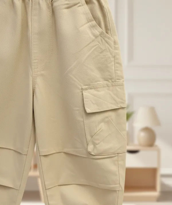 Pink_Cotton_Blend_Short-Sleeve_T-Shirt_And_Cargo_Pant