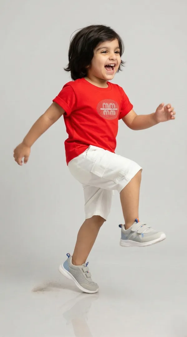 Rhinito_Single_Jersey_Knit_Half_Sleeves__T-Shirt_with_text_print_&_Shorts_Set_-_Red_&_White