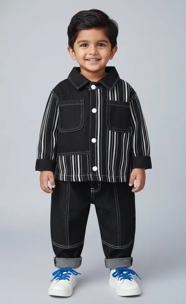 Black_Denim_Full_Sleeves_Shirt_And_Black_Jeans