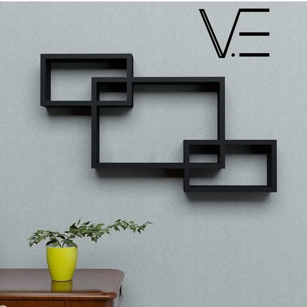 Interlocking_Rectangular_Black_and_Red_wall_shelf