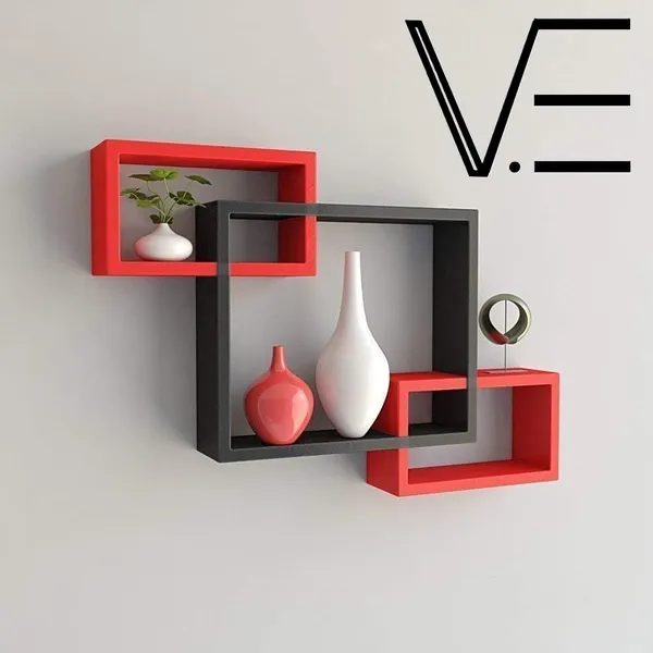 Interlocking_Rectangular_Black_and_Red_wall_shelf