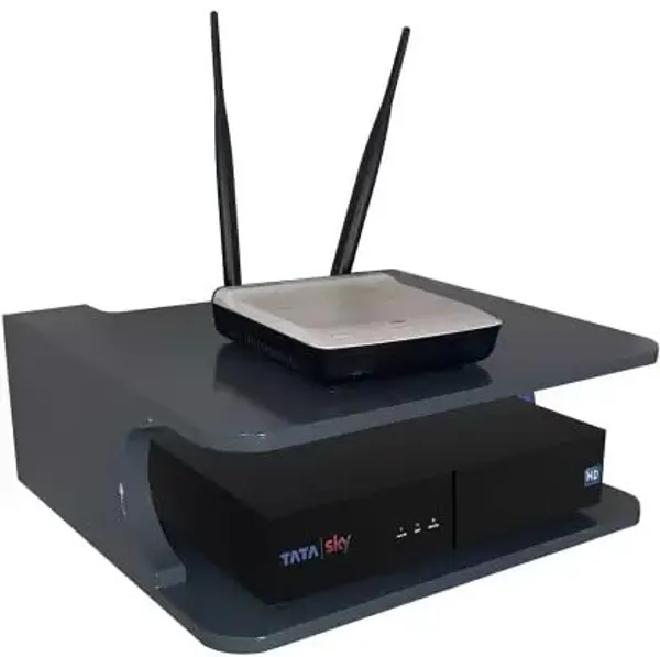 Black_Set_top_box_stand_Black_or_Remote_holder_for_TV_or_Internet_Router_Stand