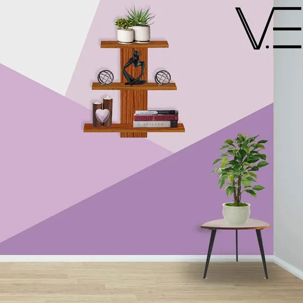 Tree_Style_Wall_Shelf_3_tier_Teak_natural_Colour