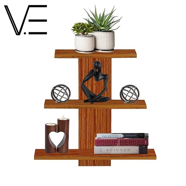 Tree_Style_Wall_Shelf_3_tier_Teak_natural_Colour