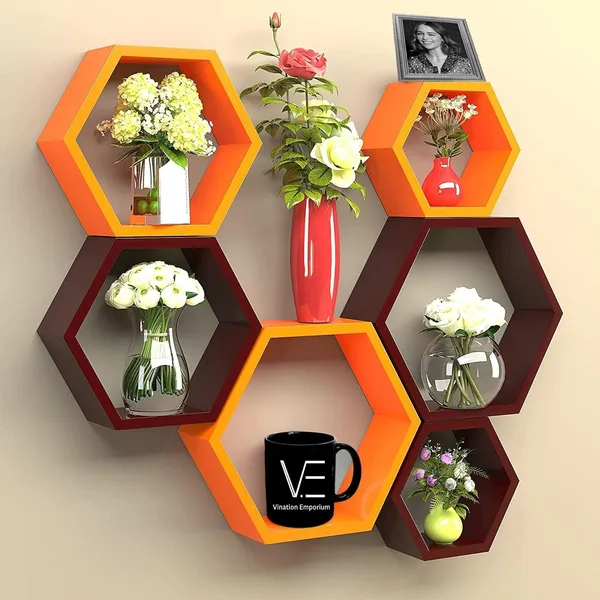 Orange_&_Brown_Hexagonal_Modern_Shelf_For_Home.