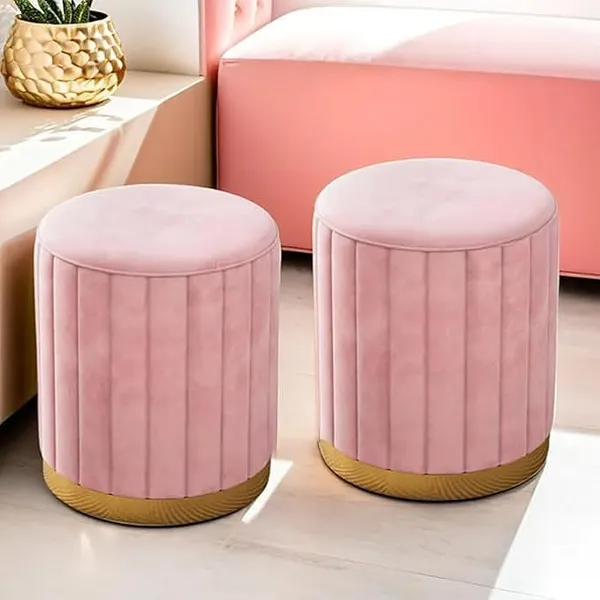 Pink_Round_Ottoman_For_Home_(Pack_Of_2)