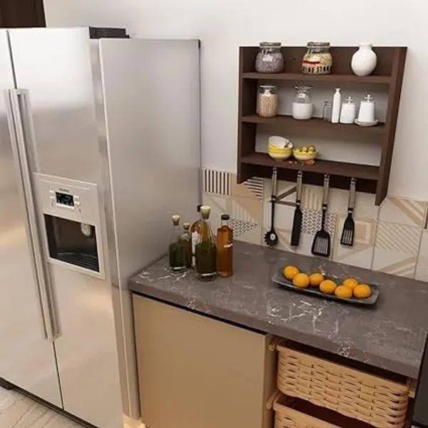 Brown_Kitchen_Rack_with_Hooks