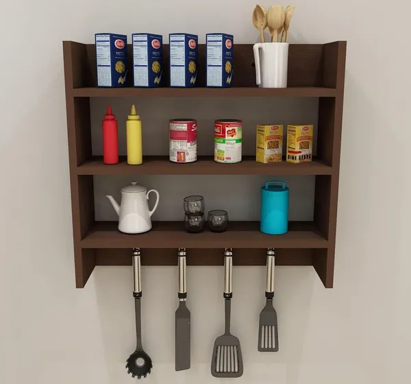 Brown_Kitchen_Rack_with_Hooks