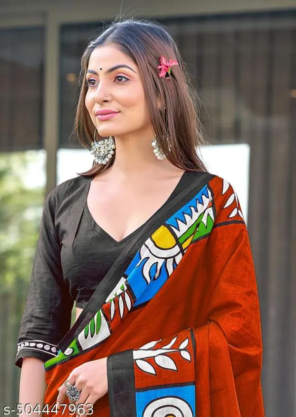 Multicolor_Bagru_Block_Print_Cotton_Saree_For_Women_&_Girls