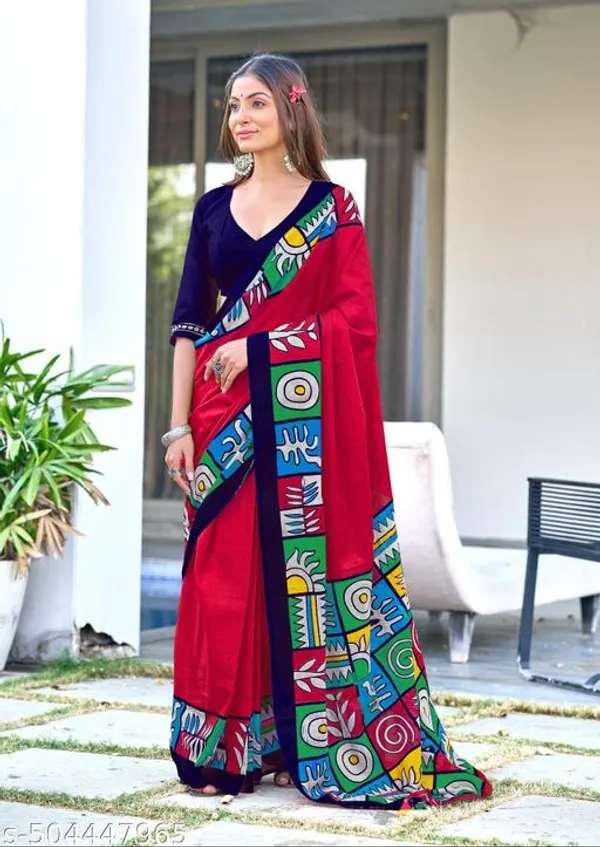 Multicolor_Bagru_Block_Print_Cotton_Saree_For_Women_&_Girls