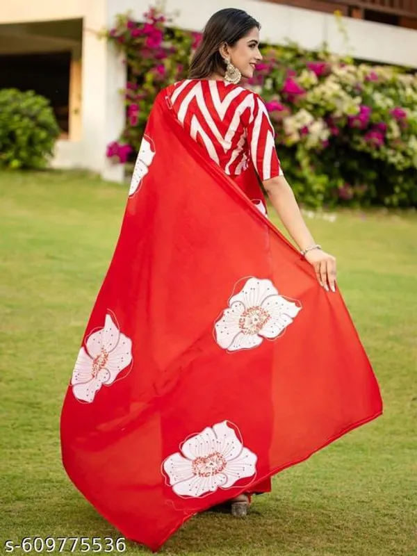 Multicolor_Hand_Block_Printed_Pure_Cotton_Mulmul_Saree_For_Women_&_Girls