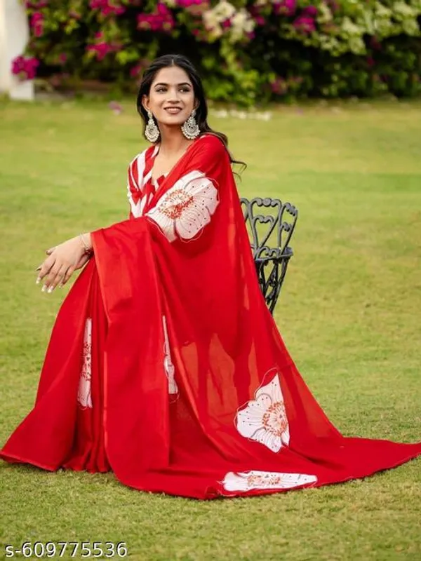 Multicolor_Hand_Block_Printed_Pure_Cotton_Mulmul_Saree_For_Women_&_Girls