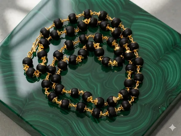 Karungali_Mala_with_Gold_Capping