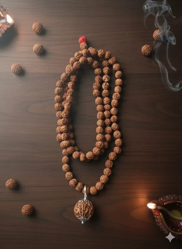 Brown_5_mukhi_mala_with_5_mukhi_rudraksha_capping_Indonesia_Natural