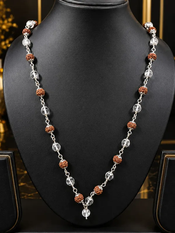 Sphatik_with_Rudraksha_Mala