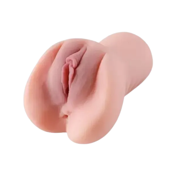 2_in_1_Male_Masturbator_Pocket_Pussy_with_Realistic_Textured_Vagina_and_Tight_Anus