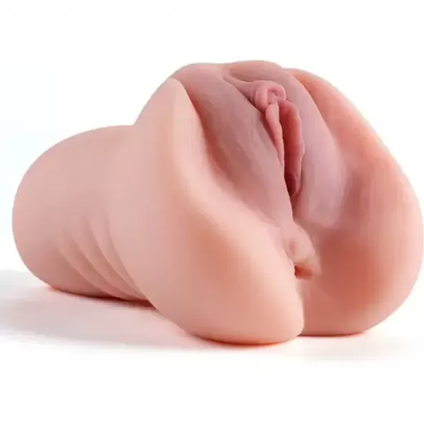2_in_1_Male_Masturbator_Pocket_Pussy_with_Realistic_Textured_Vagina_and_Tight_Anus