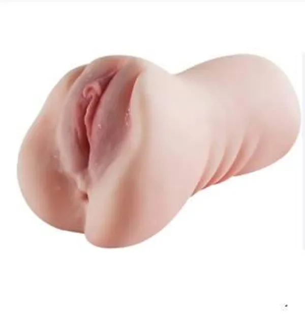 2_in_1_Male_Masturbator_Pocket_Pussy_with_Realistic_Textured_Vagina_and_Tight_Anus