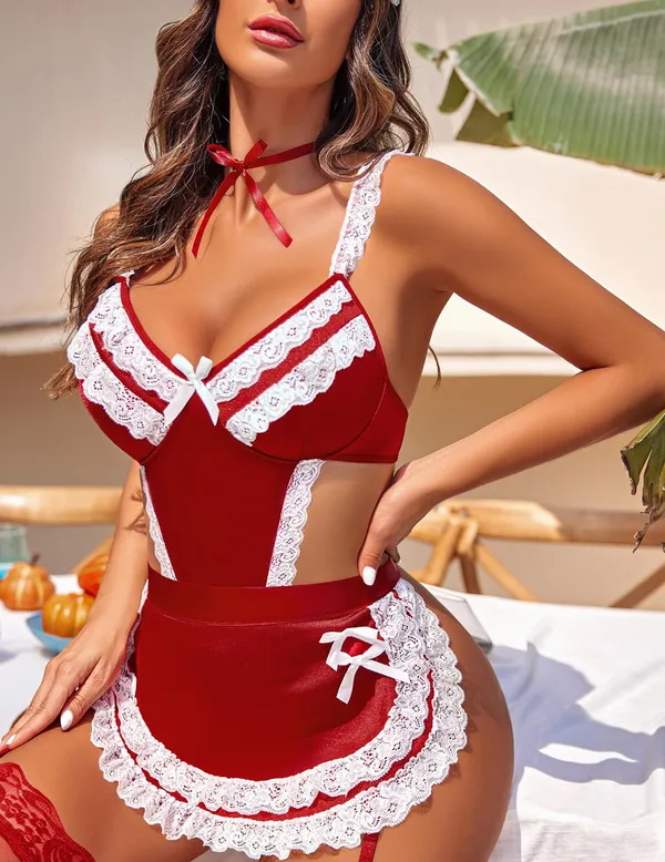 Womens_Lingerie_Sets_Lace_V_Neck_Teddy_Babydoll