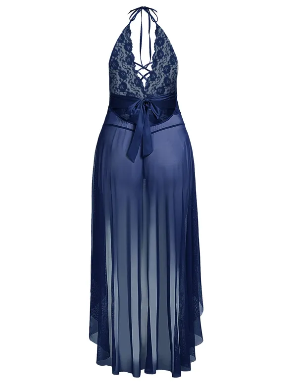 Plus_Size_Lingerie_For_Women_Babydoll_Sexy_Mesh_Maxi_Nightdress_Exotic_Sleepwear_Side_Slits