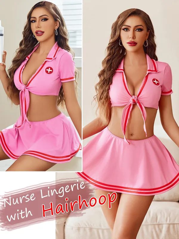 Solid_2-Piece_Nightwear_Baby_Doll_Lingerie_for_Women