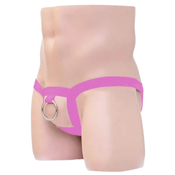 Light_Pink_Elastic_Harness_Lingerie_For_Men