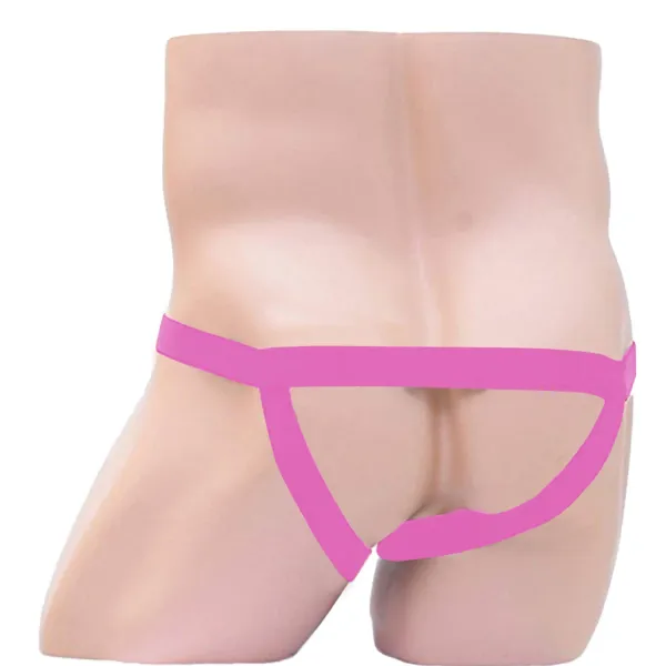Light_Pink_Elastic_Harness_Lingerie_For_Men