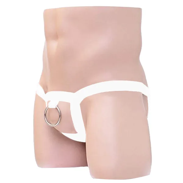 White_Elastic_Harness_Lingerie_For_Men